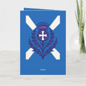Stylized Thistle St Andrews Cross and Saltire カード (裏面)