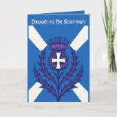 Stylized Thistle St Andrews Cross and Saltire カード (正面)