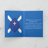 Stylized Thistle St Andrews Cross and Saltire カード (内部)