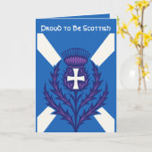 Stylized Thistle St Andrews Cross and Saltire カード (黄色い花)