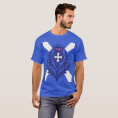 Stylized Thistle St Andrews Cross and Saltire Tシャツ (正面フル)