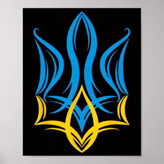 Stylized Ukrainian Coat Of Arms  ポスター (正面)