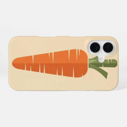 Stylized Vintage Carrot iPhone 16ケース (裏面横)