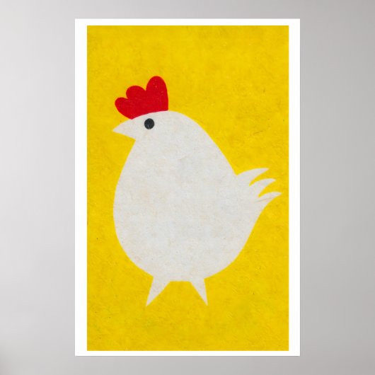  stylized White Chicken 1960年代-70年代 Matchboxラベル ポスター (正面)