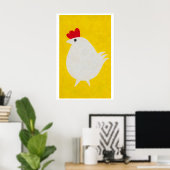  stylized White Chicken 1960年代-70年代 Matchboxラベル ポスター (ホームオフィス)