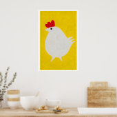  stylized White Chicken 1960年代-70年代 Matchboxラベル ポスター (キッチン)