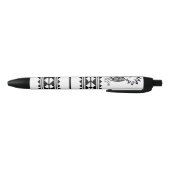 Stylo Cagou Style. Tribal Tattoo 黒ボールペン (ボトム)