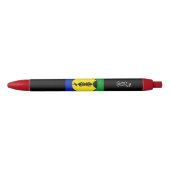 Stylo Drapeau Kanaky. 黒ボールペン (正面)