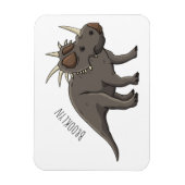 Styracosaurus漫画イラストレーション マグネット (縦)