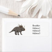 Styracosaurus漫画イラストレーション ラベル (インサイチュ)