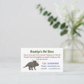 Styracosaurus漫画イラストレーション 名刺 (スタンド正面)