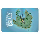 Styrsö スウェーデン旅行ポスター マグネット (横)