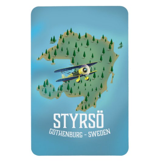 Styrsö スウェーデン旅行ポスター マグネット (縦)