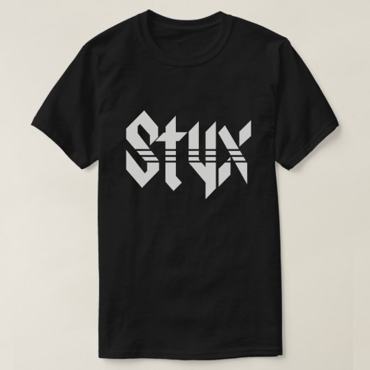 Styxバンドトリビュートの音楽ギフトデザイン Tシャツ (デザイン正面)