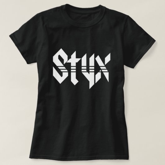 Styxバンドトリビュートの音楽ギフトデザイン Tシャツ (デザイン正面)