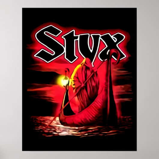 Styxバンド レトロ風 ファンアートデザイン ポスター (正面)