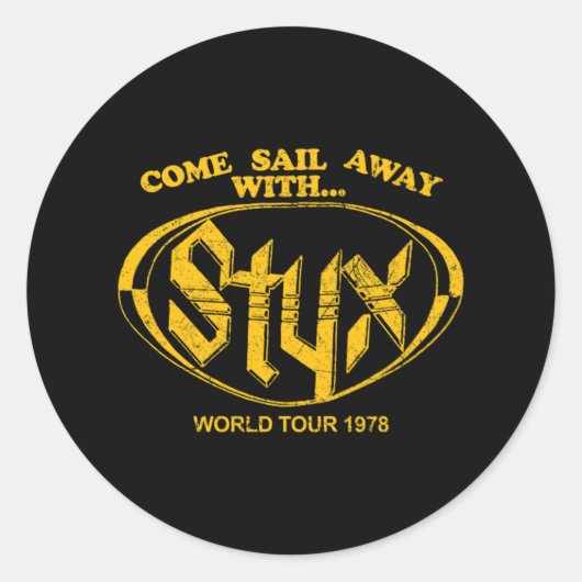 STYX来ヴィンテージ遠くにギフト付きセイル ラウンドシール (正面)