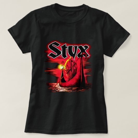 Styx Band Retro Aesthetic Fan Art Design Tシャツ (デザイン正面)