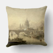 Suからのセントポールのカテドラルおよびロンドン橋 クッション (裏面)