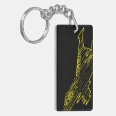 SU 25グラッチソビエトフログフット飛行機スケッチ キーホルダー (正面左)