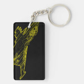 SU 25グラッチソビエトフログフット飛行機スケッチ キーホルダー (裏面)