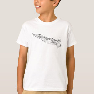 SU 25グラッヒ旧ソ連飛行機スケッチ Tシャツ
