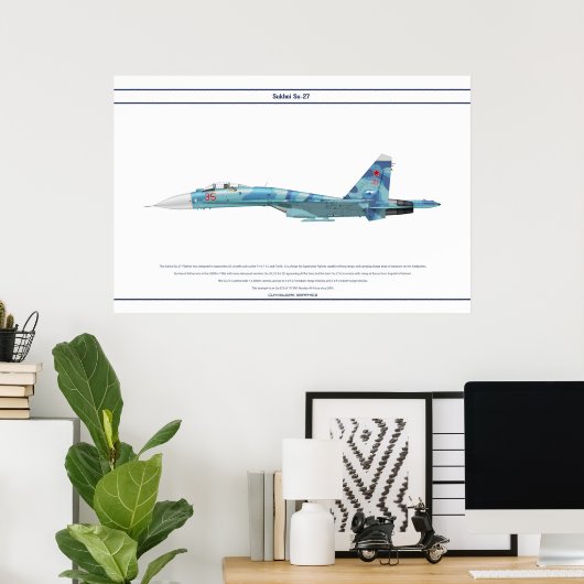 Su-27ロシア3 ポスター (ホームオフィス)
