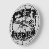 SU-27(Су-27)丸型(大型)アクリル壁掛け時計 ラージ壁時計 (傾斜)
