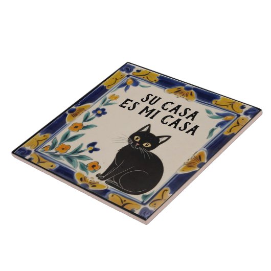 Su Casa es Mi Casa - Funny Spanish Cat Humor タイル (側面)