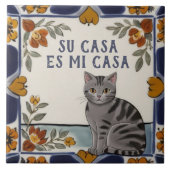 Su Casa es Mi Casa - Funny Spanish Cat Humor タイル (正面)