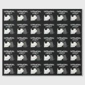 Su-purr-natural Cattivity おもしろい Cat Pun Dark BG ラッピングペーパー (フラット)