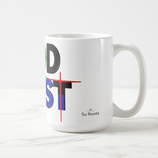 Su Rootsの「God First」クリスチャンマグ コーヒーマグカップ (右)