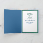 Suave Navy Blue Suit African American Birthday カード (内部)