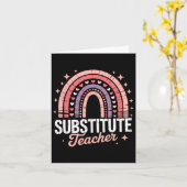 Sub Teacher Week Women Back To School Substitute T カード (黄色い花)