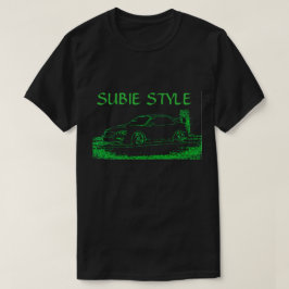 Subaruのネオン緑のTシャツ Tシャツ