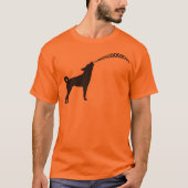 Subaru遠ぼえ犬ライトTシャツ(黒いデザイン) Tシャツ (正面)