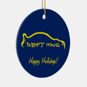 Subaru STIの漂流王-青および黄色 セラミックオーナメント (右)