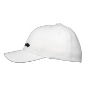 Subaru Wrx車のシルエットの白い帽子の黒のロゴ 刺繍入りキャップ (左)