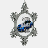 Subaru WRX Impreza STIの写真-あなたの車を加えて下さい! スノーフレークピューターオーナメント (左)