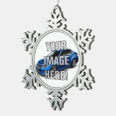 Subaru WRX Impreza STIの写真-あなたの車を加えて下さい! スノーフレークピューターオーナメント (右)