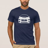 Subaru WRX STIの輪郭のTシャツの暗闇メンズ Tシャツ (正面)