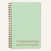 『#Subconscious Lyrics Stuck In My Head（私の頭に歌詞が詰まった ノートブック (正面)