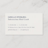 Subconscious Mind Coach Professional Business Card 名刺 (裏面)