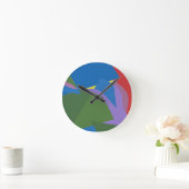 Subdued Abstract Composition Round Clock ラウンド壁時計 (ホーム)