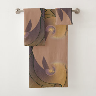 Subdued Earth Tone Designer Towel バスタオルセット