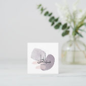 SubhanAllah Arabic Calligraphy – Minimal Elegant  スクエア名刺 (スタンド正面)