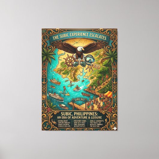 SUBIC, PHILIPPINES: AN ERA OF ADVENTURE & LEISURE キャンバスプリント (正面)
