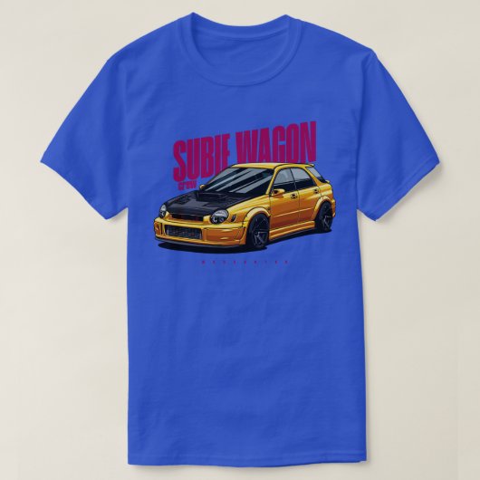 Subie Wagon黄色 Tシャツ (デザイン正面)