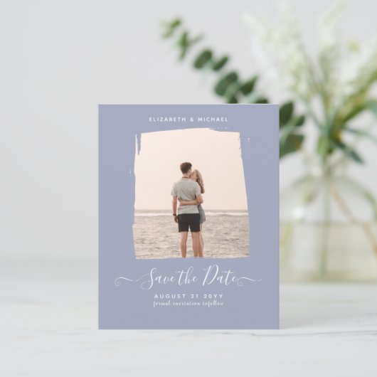 Sublime Minimalist PHOTO Save The Date Dusty Blue (スタンド正面)
