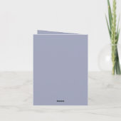 Sublime Minimalist PHOTO Save The Date Dusty Blue カード (裏面)